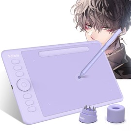 Parblo Graphic Drawing Tablet with Drawing Glove 8192 Levels Battery-Free Stylus, 7 x 4 Inch Drawing Pad for Computer, Design & Online Teaching