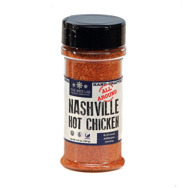 The Spice Lab Nashville Hot Chicken Sazonador de especias, tarro para especias – 18 oz – Excelente condimento para pollo frito o barbacoa – sin gluten Kosher natural – Mezcla de condimentos picantes no 7106