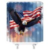 4th of July Independence Day Shower Curtain,American Flag Patriotic Eagle