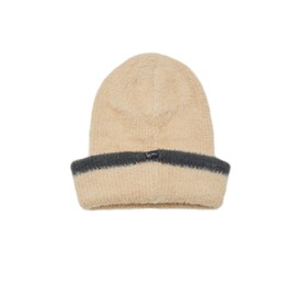Karl Kani Signature Fluffy Beanie, Sand/Black