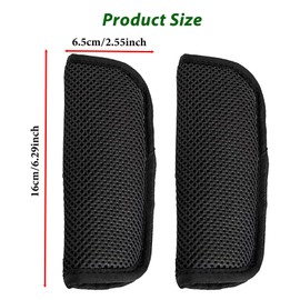 2 Pack Seat Straps Shoulder Pads for Toddler Kids,Pushchair Strap Covers,Soft Seat Strap Pads for Pushchair, Stroller,High Chair(Black)