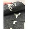 CH Trading Felt Deer Rectangular Placemats in Dark Grey with