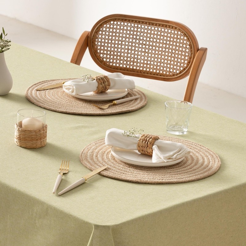 Round Placemats, Jute Placemat, Natural Handmade, 38 x 38 cm,