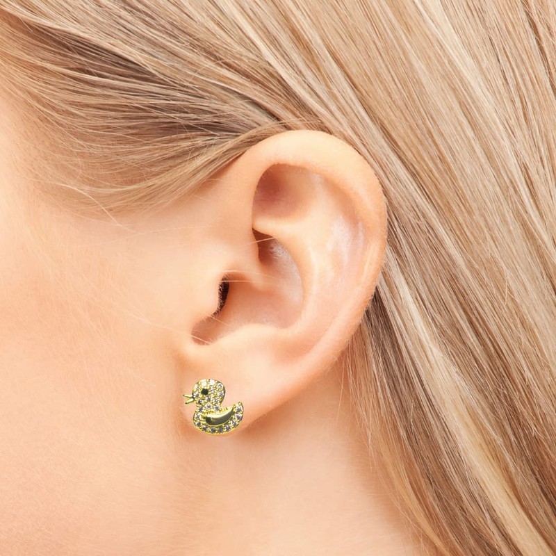 Duck Earrings 18K Gold Plated