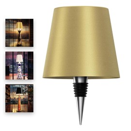 PRIDOLA Wireless Bottle Lamp for Any Type of Bottle - LED Bottle Lamp for Indoor & Outdoor, 100% Waterproof - Adjustable Brightness and Light Temperature 3000-6000K, Wireless & Rechargeable (Mat Gold)