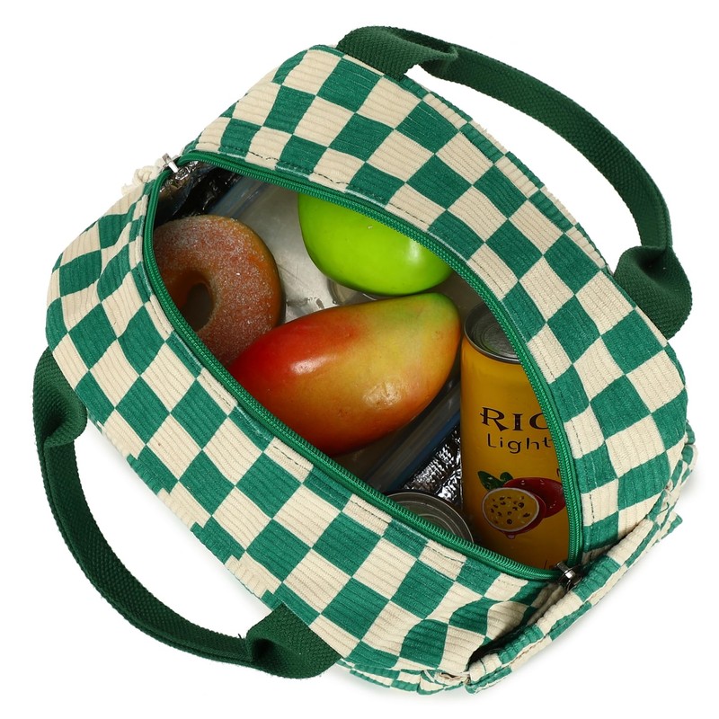 Bluboon Lunch Box for Women men Insulated Cute Corduroy Lunch