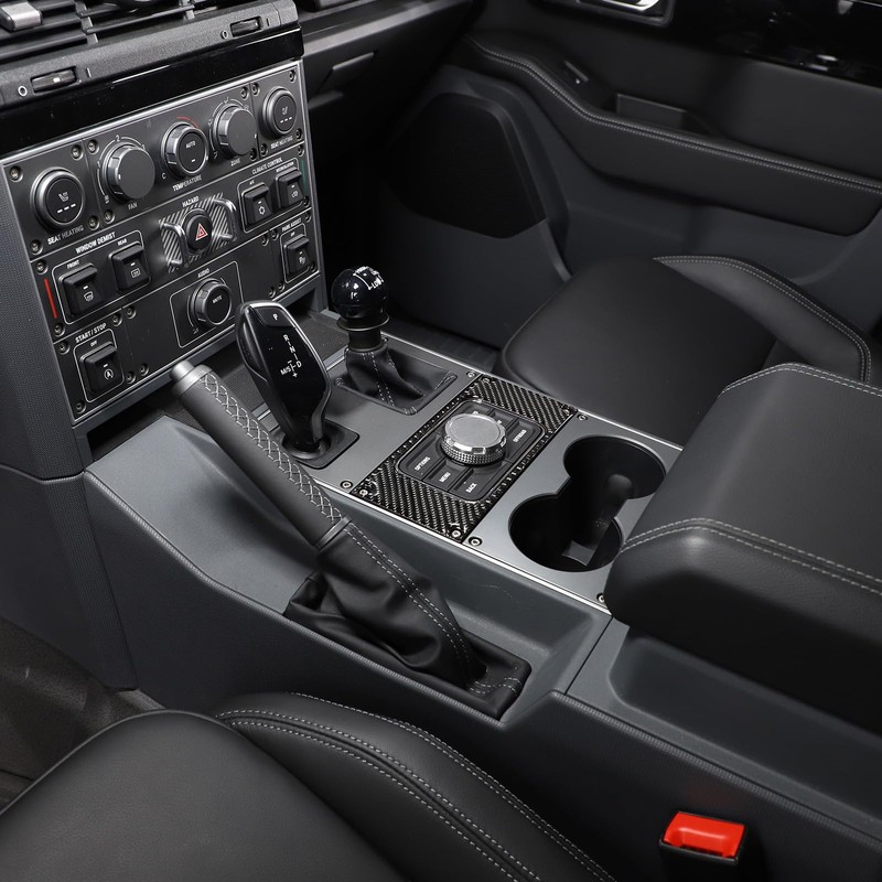 Hudiriy Soft Carbon Fiber Center Console Car Seat Heating Button