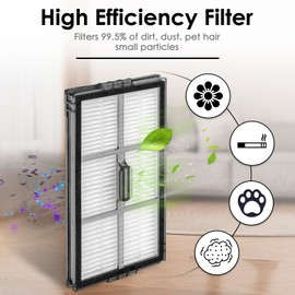 (8 Pack) Saros 10R Replacement HEPA Filters for Roborock Saros 10R/ Qrevo CurvX Robot Vacuum Cleaner, Filters Accessories Kit, Upright Filter, HEPA Filter Accessories, Canister Filter