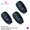 Bling Art False Nails Black Matt Ballerina Coffin 24 False