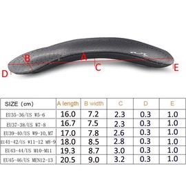 RGA Foot Orthotics Inserts for Plantar Fasciitis, Men and Women Orthotic Arch Support Shoe Insert (EU37-38 W7-8)
