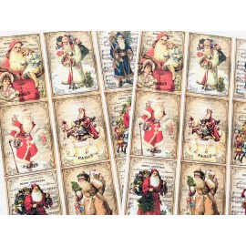 Unbranded Christmas Cards For Junk Journals Planners Scrapbooks Crafts Set of 18 Cards #X9