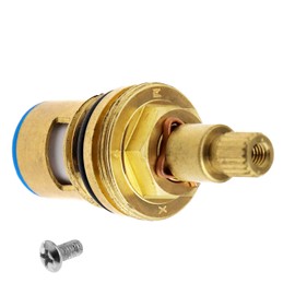 1 x 1/2 Inch Ceramic Valve Top for Two-Handle Fittings Tap Brass Cold Water