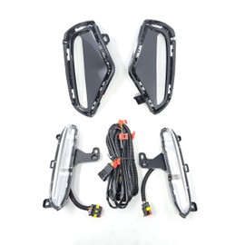 LEDIN LED Fog Lights Compatible for 2019 2020 2021 2022 2023 2024 Toyota Rav4 Dual Color White Yellow (OE Style Clear Lens with Bezels, Wires, Switch)