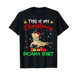 This Is My Christmas Pajama Shirt Santa Bearded Dragon Lover T-Shirt
