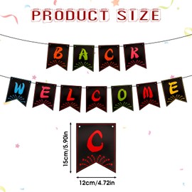 Welcome Back Garland, Colour Welcome Back Decoration, Colour Triangle Flag, Welcome Back Banner Colour Welcome Garland for School Decoration, Classroom Decoration, Family Activities Decoration