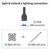 Akasa Addressable RGB LED Splitter Cable | 1-to-2 aRGB LED