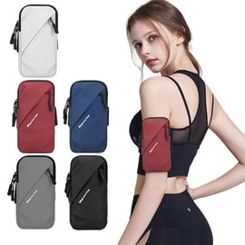 MCZTO Phone Armband Arm Pouch, Running Armband, Sports, Smartphone, Armband Holder, Multifunctional Arm Bag, Double Layer Design, Waterproof, Sweatproof, Breathable, Adjustable, Lightweight,