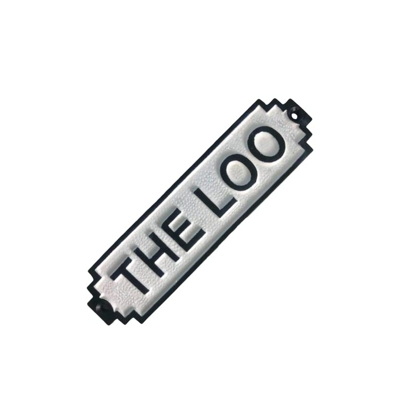 The Loo Sign Iron Toilet Door Plaque Lavatory Shabby Chic