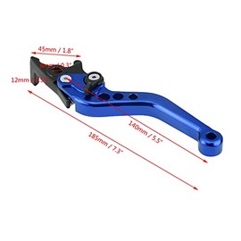 1 Par de Palancas de Embrague de Freno, 22 mm 7/8" Manijas de Palanca de Freno de Tambor de Embrague de Motocicleta de Aluminio CNC Universales Repuesto para 150cc Motocicleta (Azul)