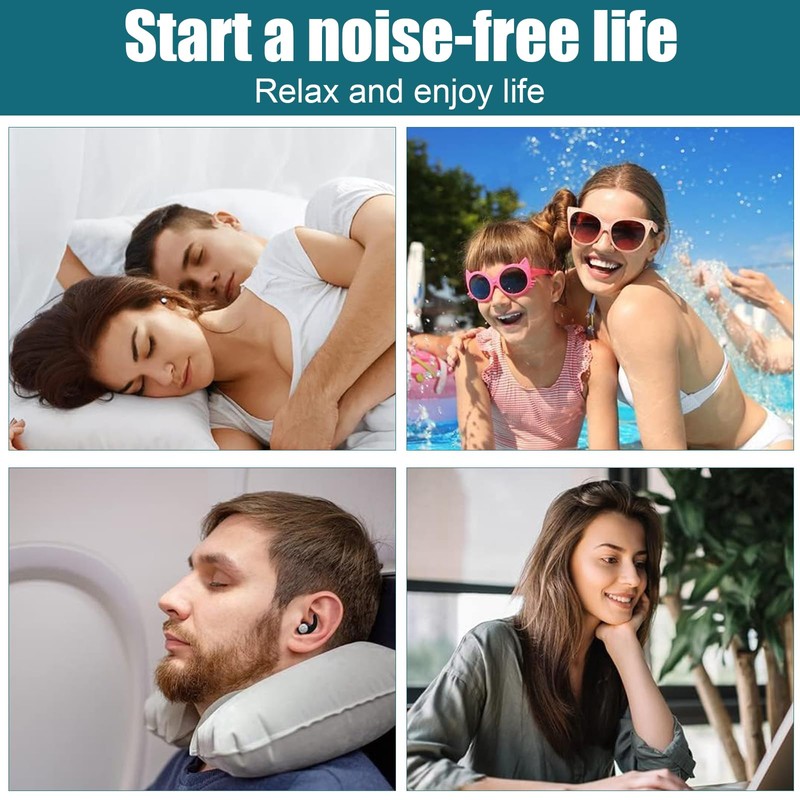 SHUOHONG Ear Plugs for Sleeping, Soft 3D Shape Sleep Ear