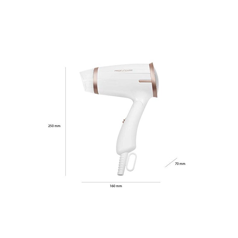 PROFI CARE SÄCHE-CHEVEUX PC-HT 3009, Blanc/Champagne