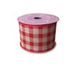 Red Gingham Wired Christmas Ribbon - 2 1/2" x 10