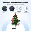 2 Pack 2.5 FT Solar Christmas Tree Outdoor Decoration, Waterproof