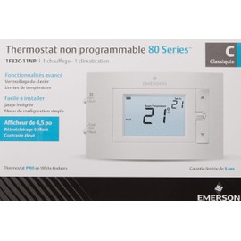 Emerson 1F83C-11NP Conventional (1H/1C) Non-Programmable Thermostat, White