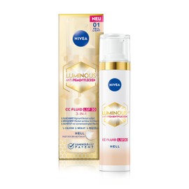 NIVEA Luminous 630 Anti-Pigment Spots CC Fluid SPF 30 for Light Skin Tones, CC Cream with Hyaluronic and Micro-Encapsulated Colour Pigments, Day Cream with SPF 30 for an Even Complexion (40 ml)
