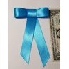 EmilyRose Couture Satin Hair Bow Collection (Alligator Clip, Aqua Blue)