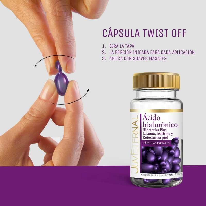 Juveternal Cápsulas Faciales Ácido Hialurónico Paquete 3pzas