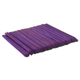Purple Popsicle Sticks for Crafts by Woodpeckers - 4-1/2 Inch, Pack of 100, Wax Wooden Craft Sticks