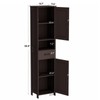 Homhedy 67" H Tall Bathroom Storage Cabinet with 2 Barn