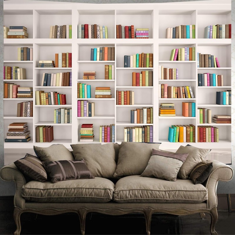 FENDROM - Tapiz de estantería blanca para decoración de recámara,