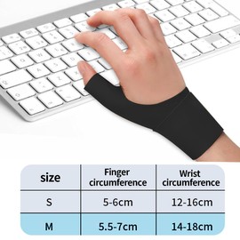 KEQAR 1 Paar elastische Daumenhandgelenkschützer, weiche Daumenhandschuhe aus Stoff für Frauen und Männer mit leichter Arthritis und Schmerzlinderung