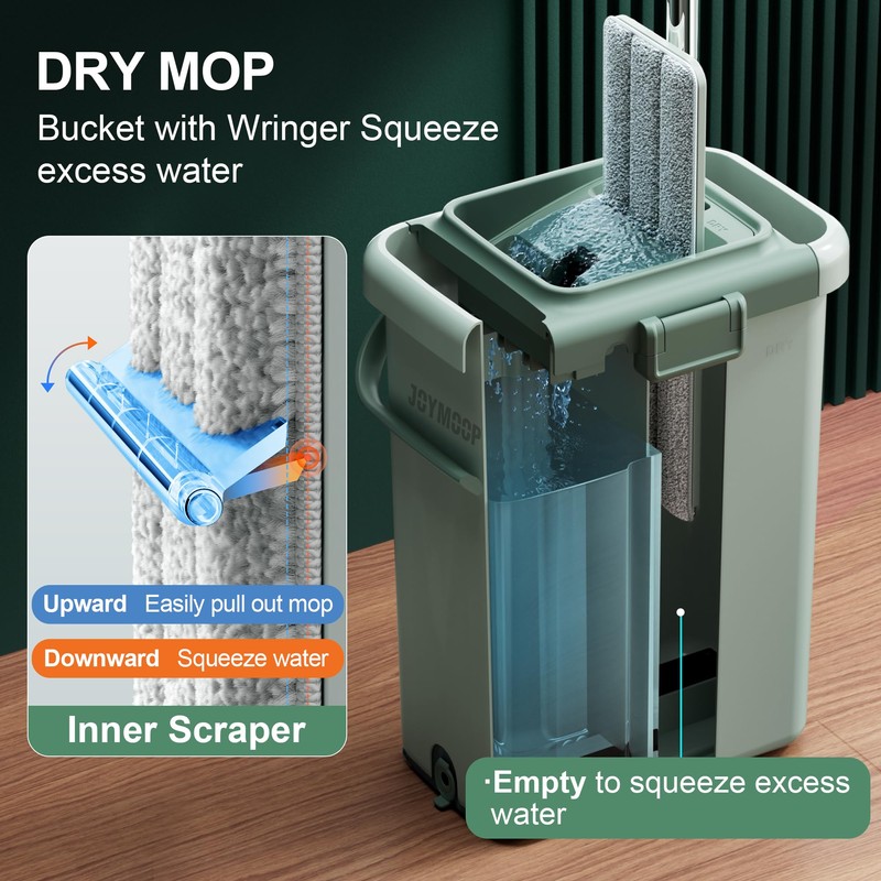 JOYMOOP Mop and Bucket with Wringer Set for Floor Cleaning