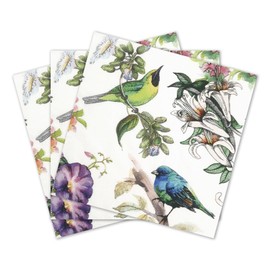 Colored Paper Cocktail Napkins, 20 Count Shabby Chic Napkins for Wedding, Dinner Tea Party Shower, Brids & Lily