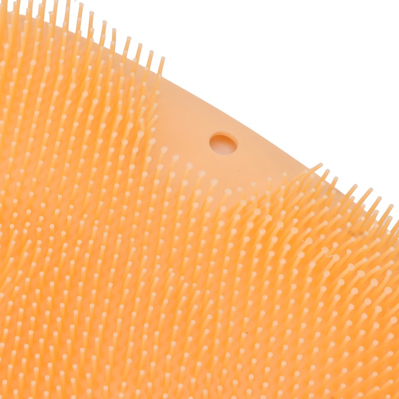 Foot Scrubber Massager with Suction Cups Orange Soft Foldable Shower