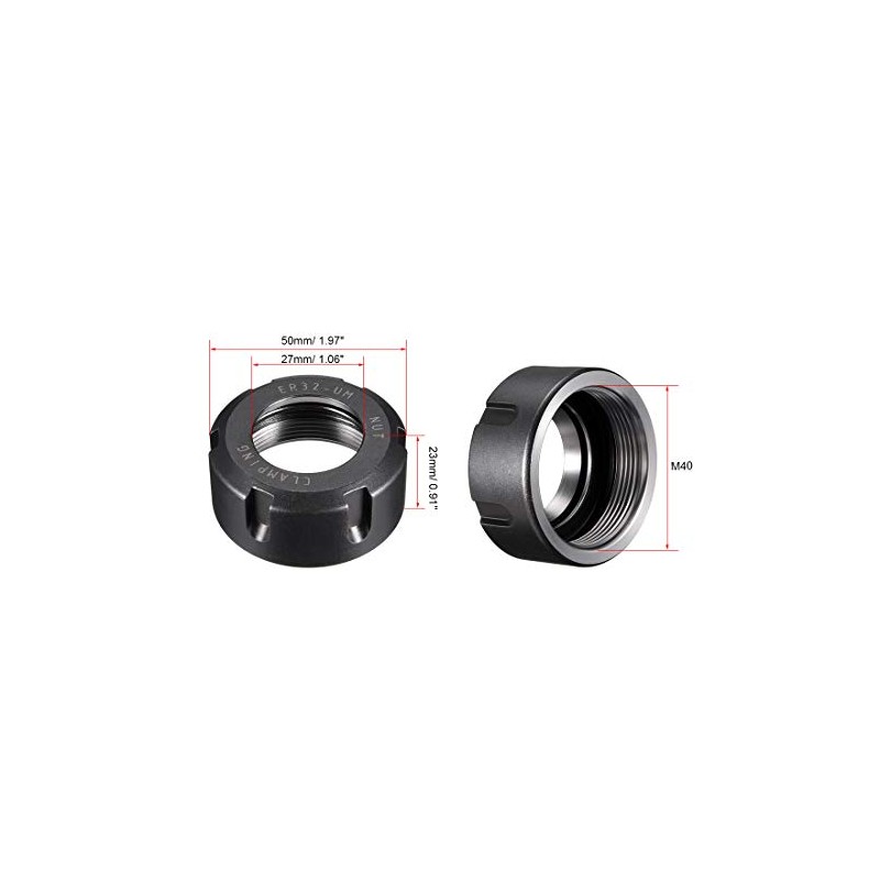 sourcing map Clamping ER32-UM(M40) Collet Clamping Nuts for CNC Milling