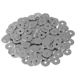 HELIFOUNER 100 Pieces M3x15x0.8mm Fender Washers, 304 Stainless Steel Large Fender Washers, Inner Diameter 3mm, Outer Diameter 15mm, Thickness 0.8mm