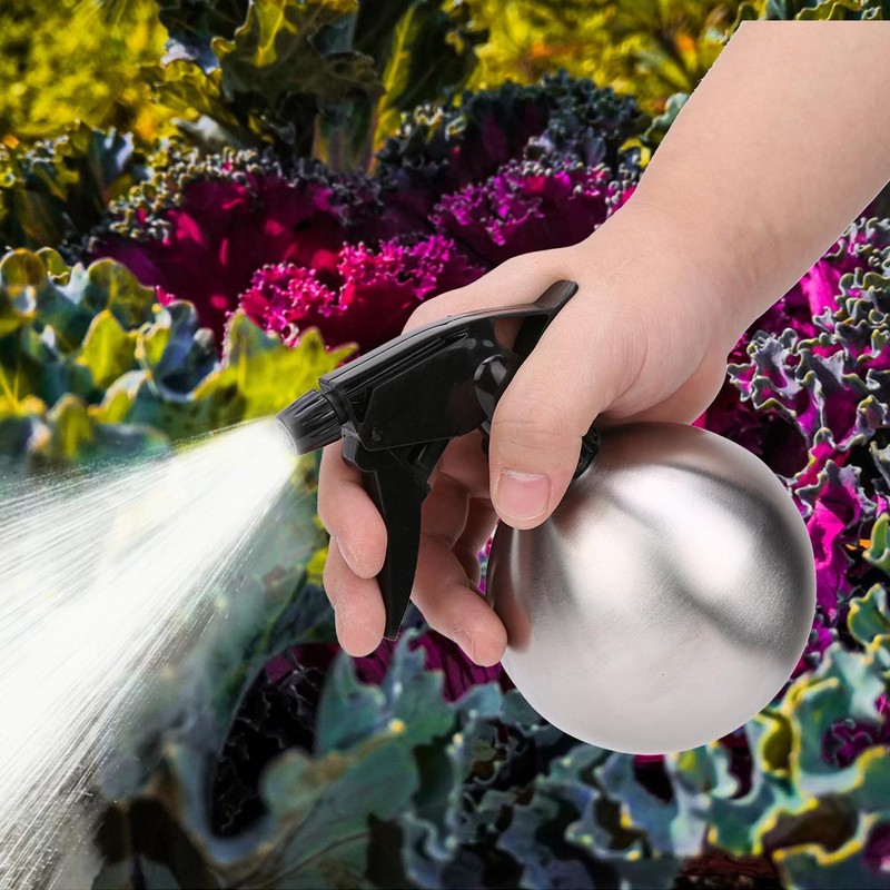 500ml Stainless Steel Portable Garden Spray Bottle Kettle Plant Flowers