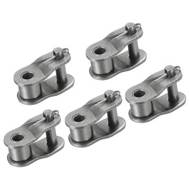 sourcing map 5Pcs 085-1/#41-1 Chain Offset Half Link Roller 1/2" Pitch Carbon Steel Master Connector Links for 085-1 Roller Chain