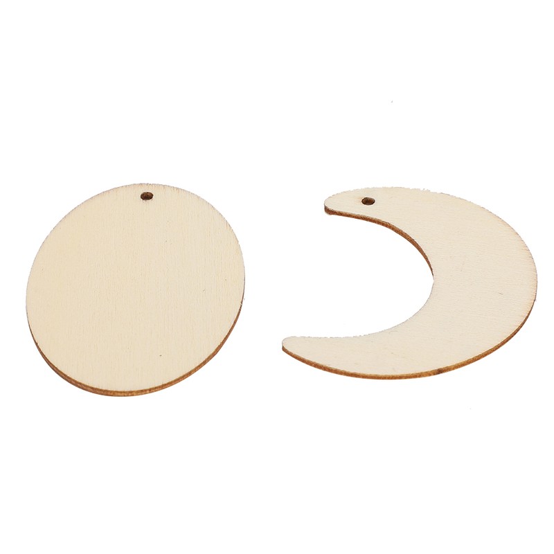 Wood Ornament Pieces Unfinished Wood Blank Earrings DIY Hand‑made Craft