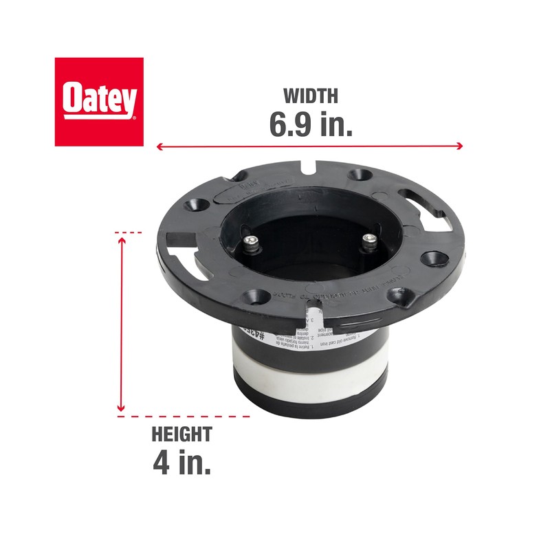 Oatey 43538 ABS Cast Iron Flange Replacement, 4-Inch