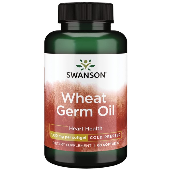 Swanson Cold-Pressed Wheat Germ Oil 1130 Milligrams 60 Sgels