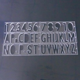 Colini Uppercase Letter Template Routing Guide - 26 Alphabet & 10 Number Acrylic Stencil for Woodworking, Sign Making & DIY Crafts - Precision Engraving Ruler Compatible with 1/4'' Router Bits