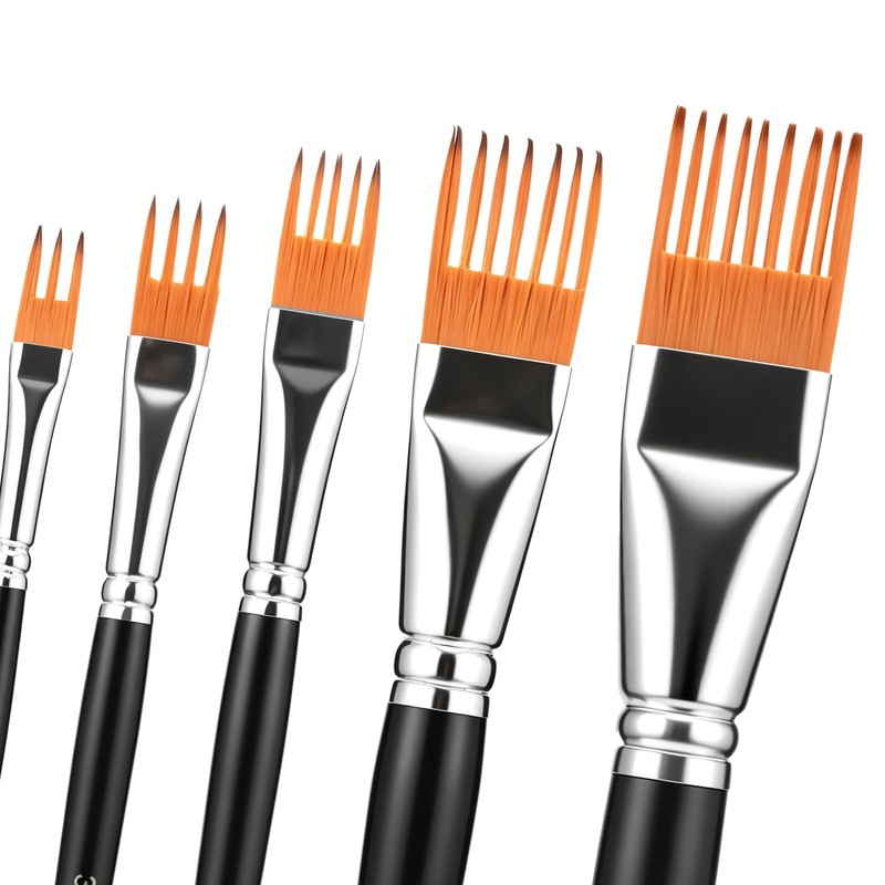 Professional 5-Piece Grainer Paint Brush Set for Acrylic, Oil &