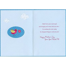 Red Bird on Green Mailbox: Secret Pal - Designer Greetings Mother's Day Card