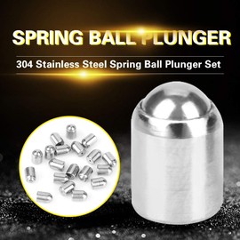 20 pcs 304 Ball Plunger Stainless Steel Precision Positioning Beads Screw Spring Smooth Ball Plunger ((φ 2 * 3))