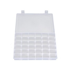 Adjustable 36 Compartment Slot Clear Plastic Storage Craft Box Organizer Container Case Tool for Jewellery Hair and Make Up Comestic Accessories